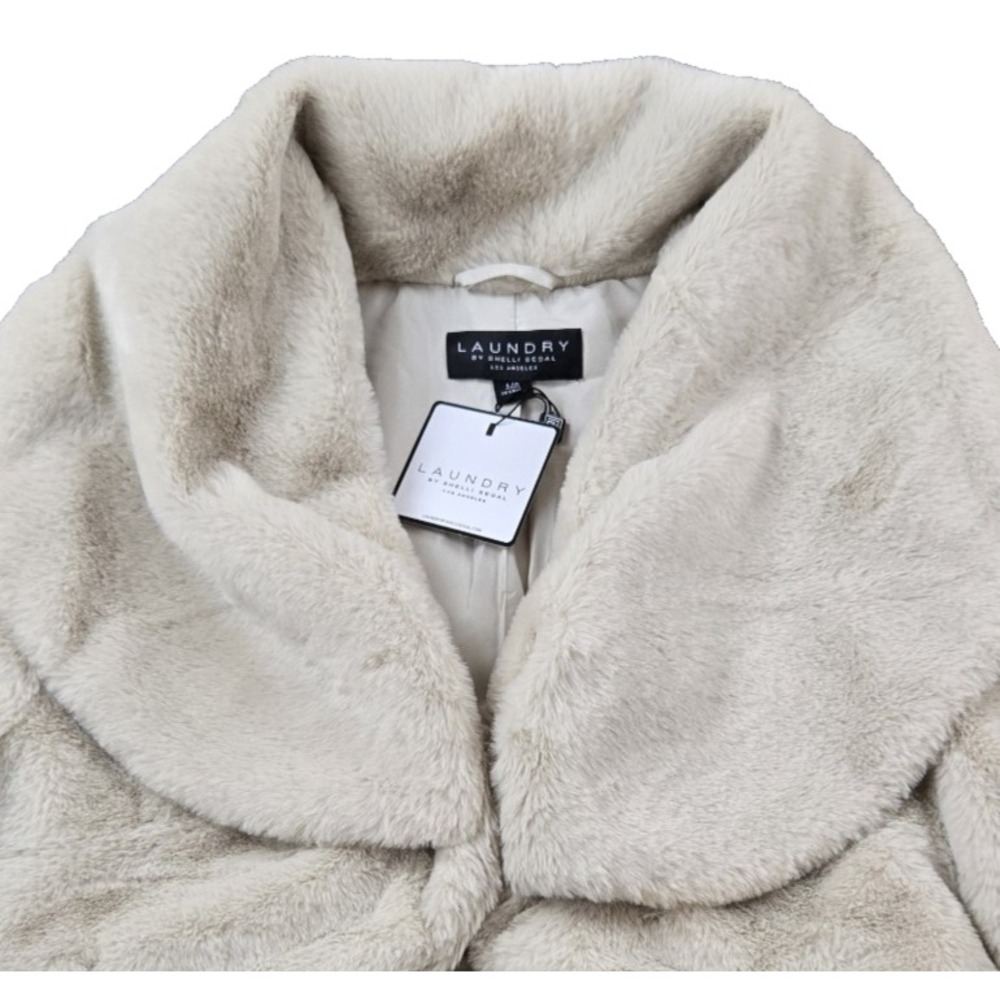 NWT Laundry Shelli Segal Women's Shrug Faux Fur Lined Bolero Formal Cover‎ Large - Picture 2 of 13